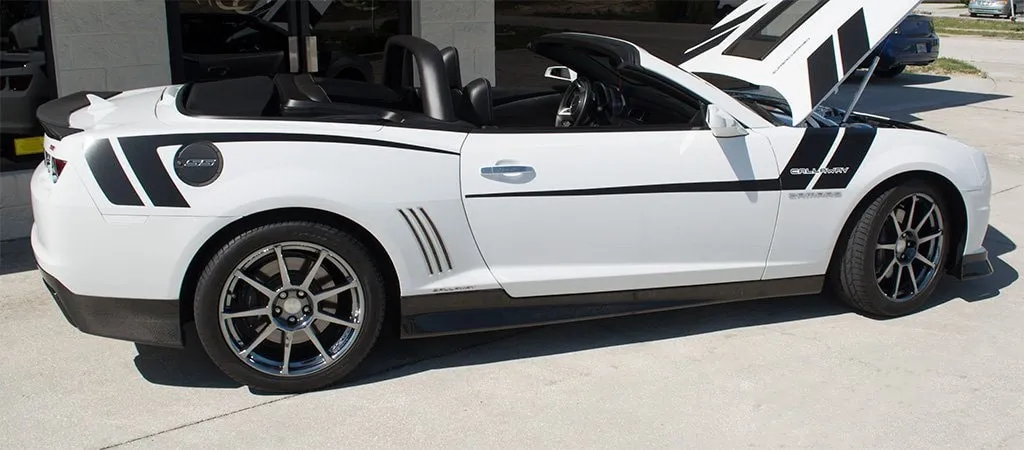 2010-2014 5th Gen Camaro Rear Quarter Panel Trim Kit - Carbon Fiber & Stainless Steel