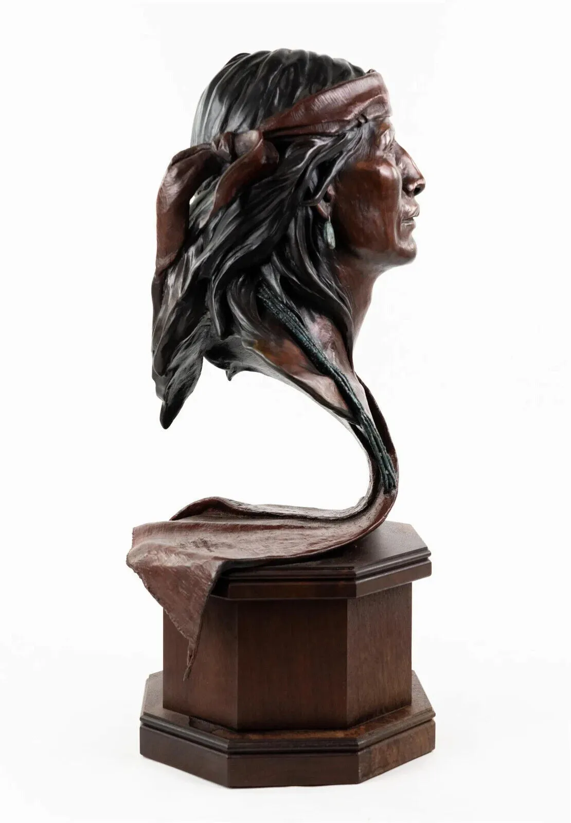 Bust Sculpture, Susan Kliewer, 'Hataalii-The Singer", Bronze, Signed, 31/55!
