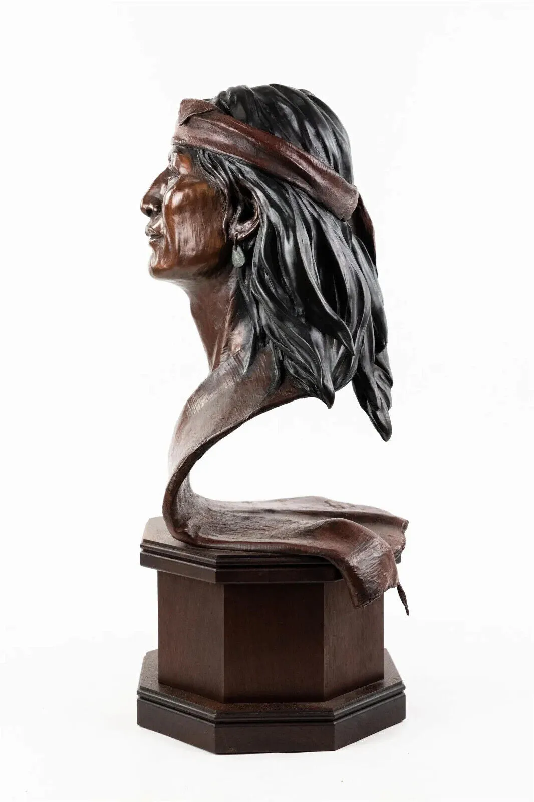 Bust Sculpture, Susan Kliewer, 'Hataalii-The Singer", Bronze, Signed, 31/55!