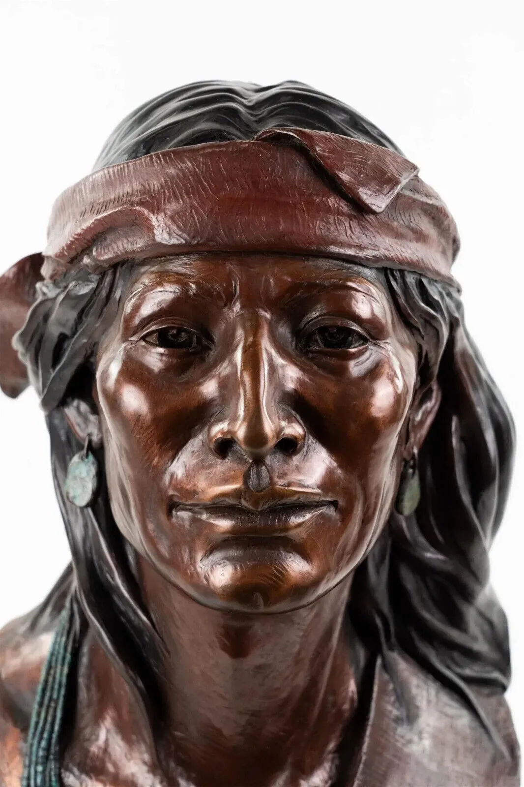 Bust Sculpture, Susan Kliewer, 'Hataalii-The Singer", Bronze, Signed, 31/55!