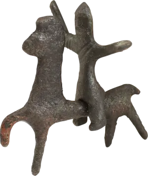 CELTIC VOTIVE HORSE AND RIDER FIGURES, 3RD-1ST CENTURY BC