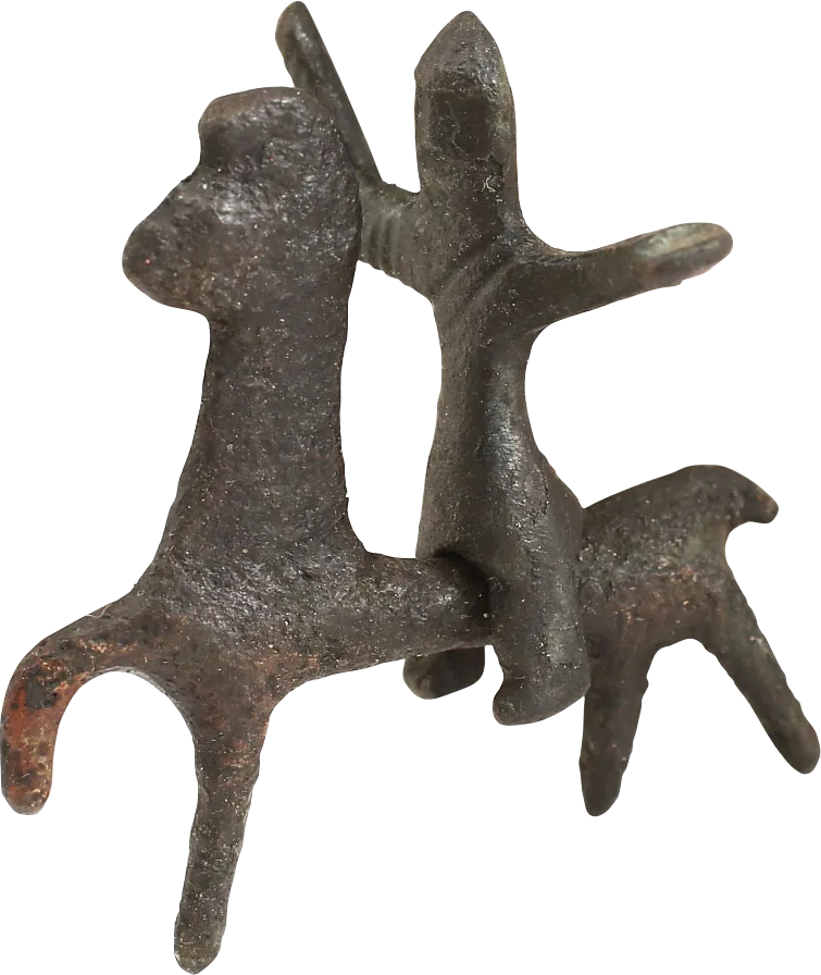 CELTIC VOTIVE HORSE AND RIDER FIGURES, 3RD-1ST CENTURY BC