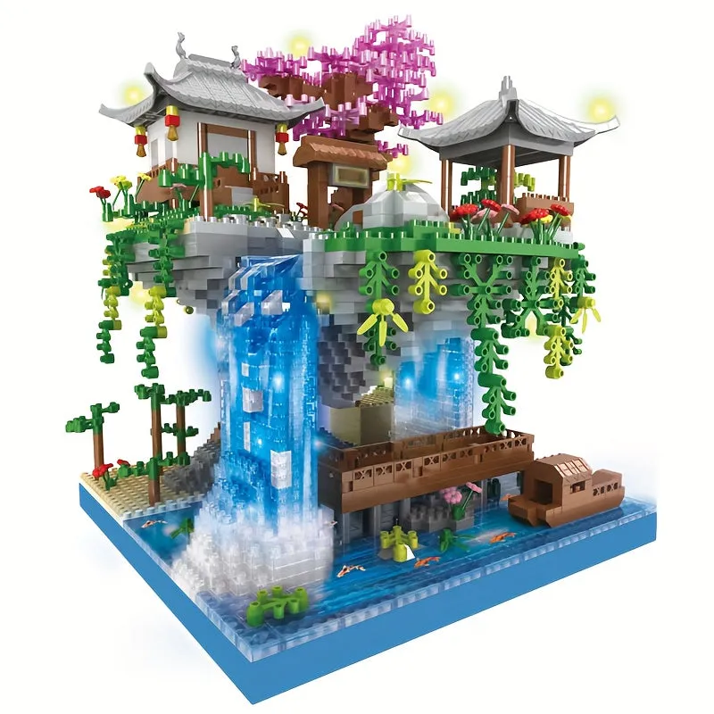 Chinesestyle Peach Blossom Pool Building Blocks Perfect Holiday Gift