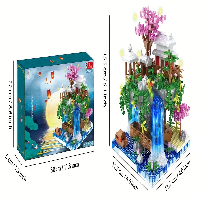 Chinesestyle Peach Blossom Pool Building Blocks Perfect Holiday Gift