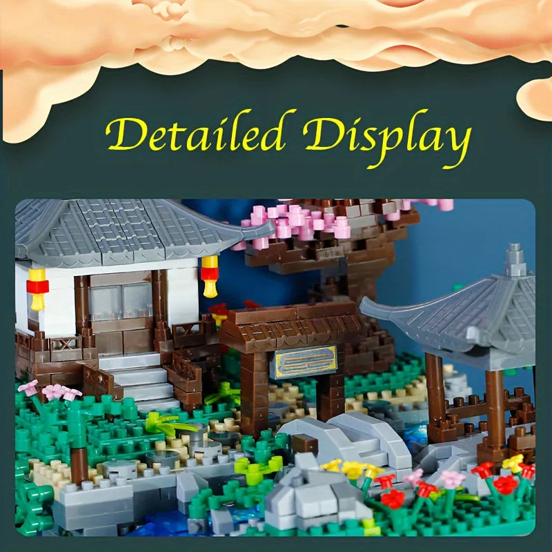 Chinesestyle Peach Blossom Pool Building Blocks Perfect Holiday Gift