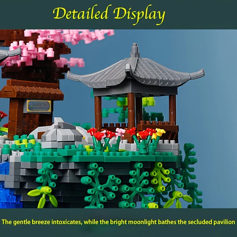 Chinesestyle Peach Blossom Pool Building Blocks Perfect Holiday Gift