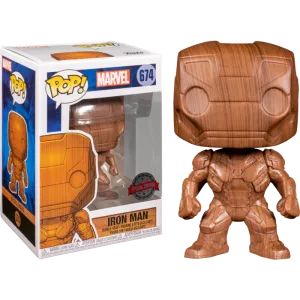 Funko Pop! Marvel #674 - Iron Man (Wood Finish) Exclusive Vinyl Figure LAST ONE!