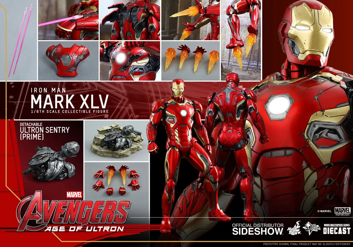 HOT TOYS - Marvel - Avengers Age of Ultron - Iron Man Mark XLV (Mark 45) - Die Cast Movie Masterpiece 1:6 Action Doll