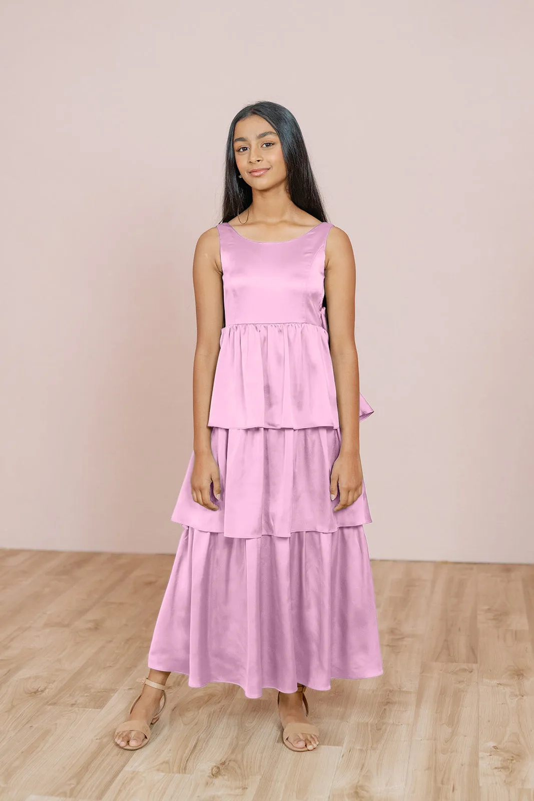 Juniors Georgia Satin Dress | Made To Order