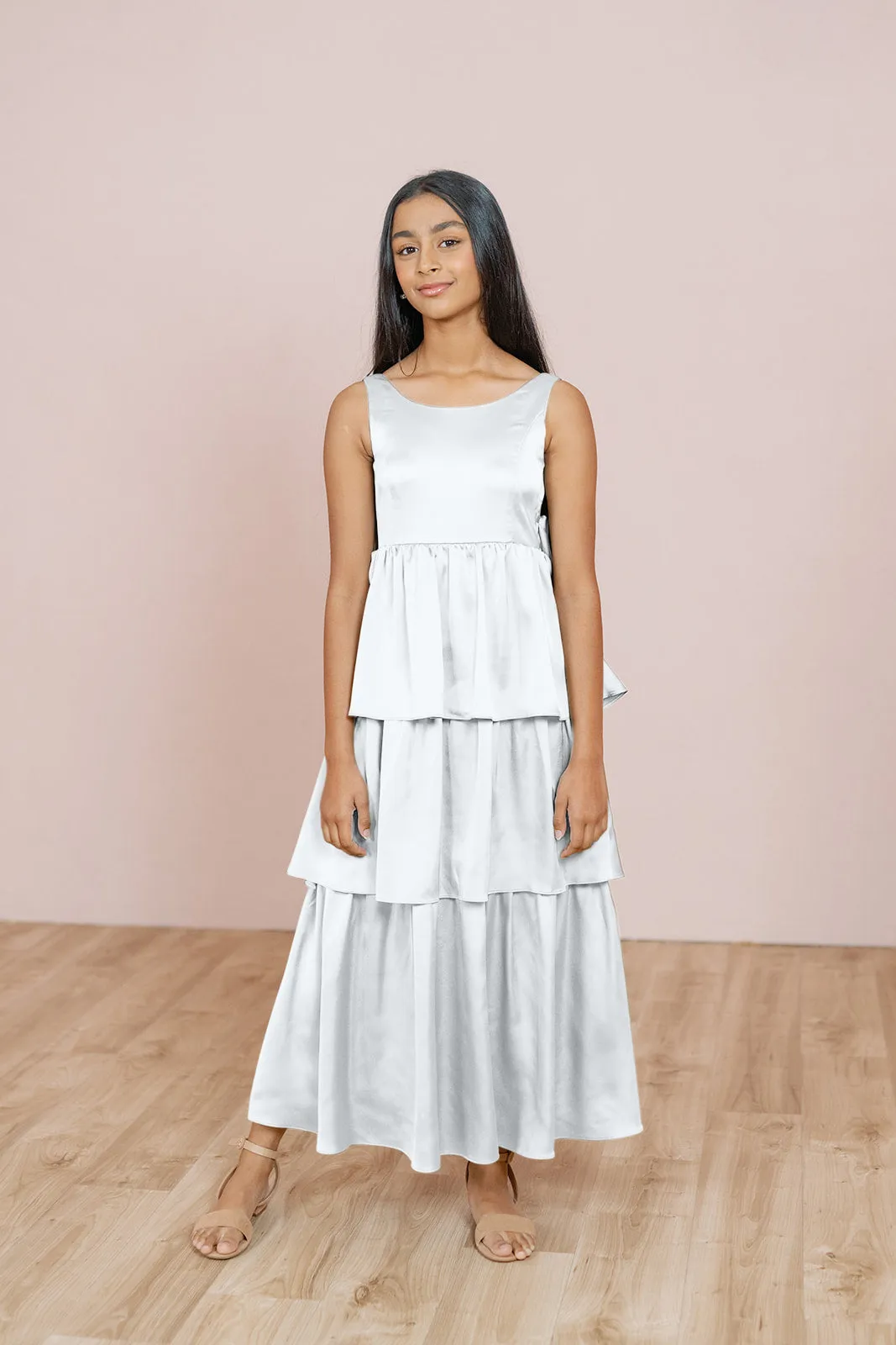 Juniors Georgia Satin Dress | Made To Order