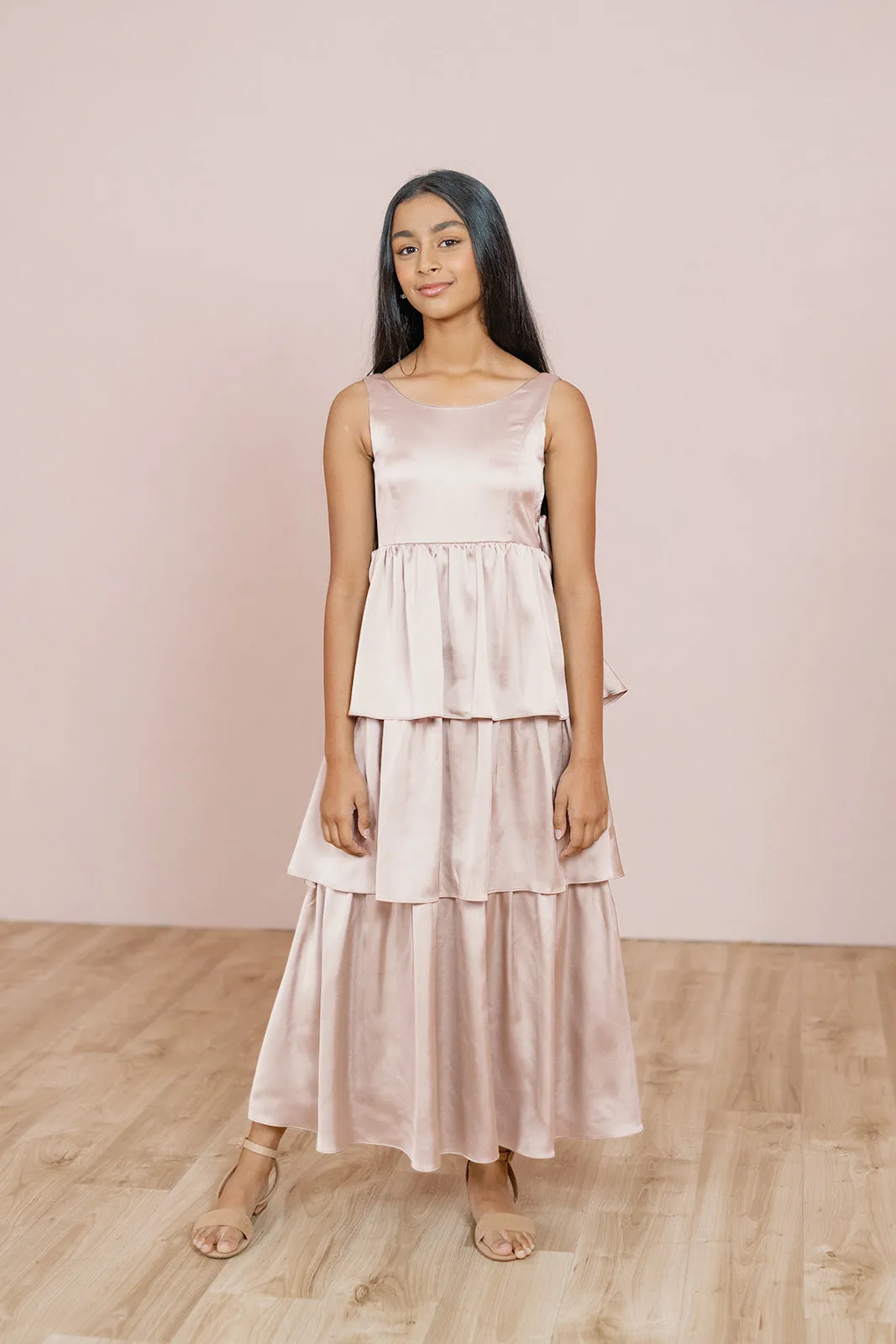 Juniors Georgia Satin Dress | Made To Order