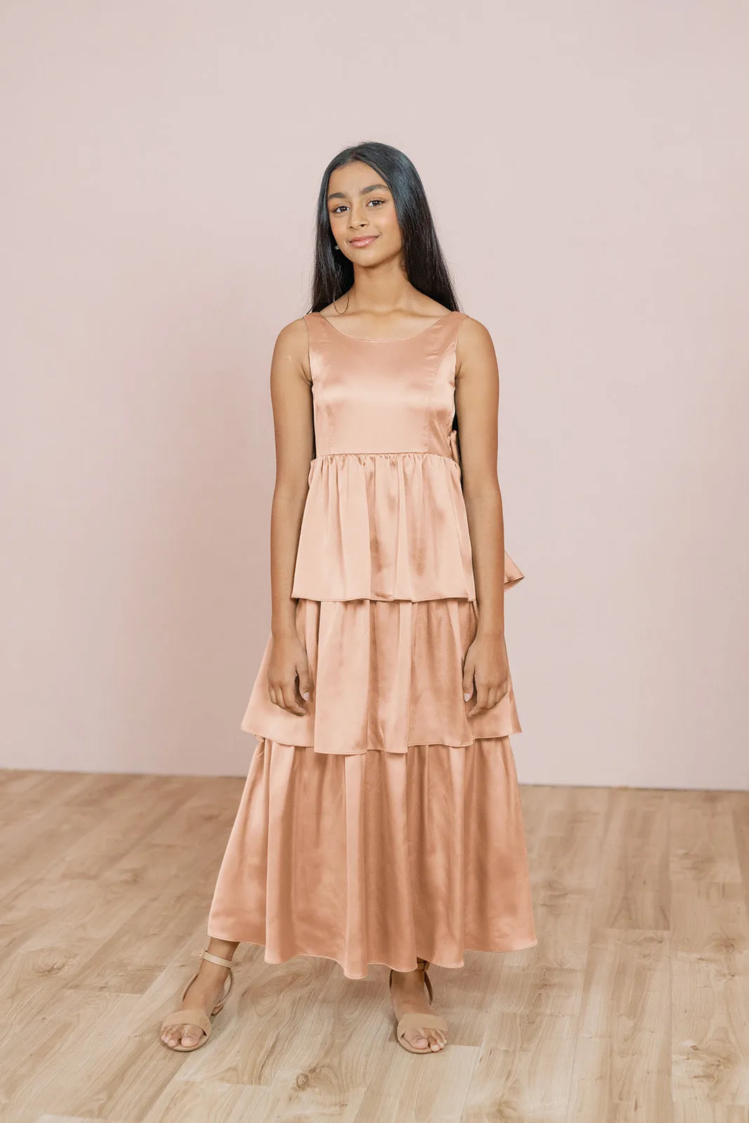 Juniors Georgia Satin Dress | Made To Order