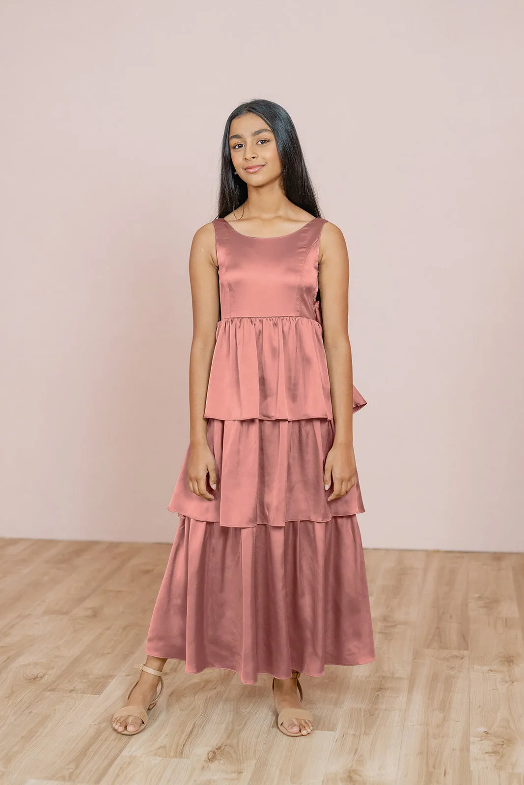 Juniors Georgia Satin Dress | Made To Order