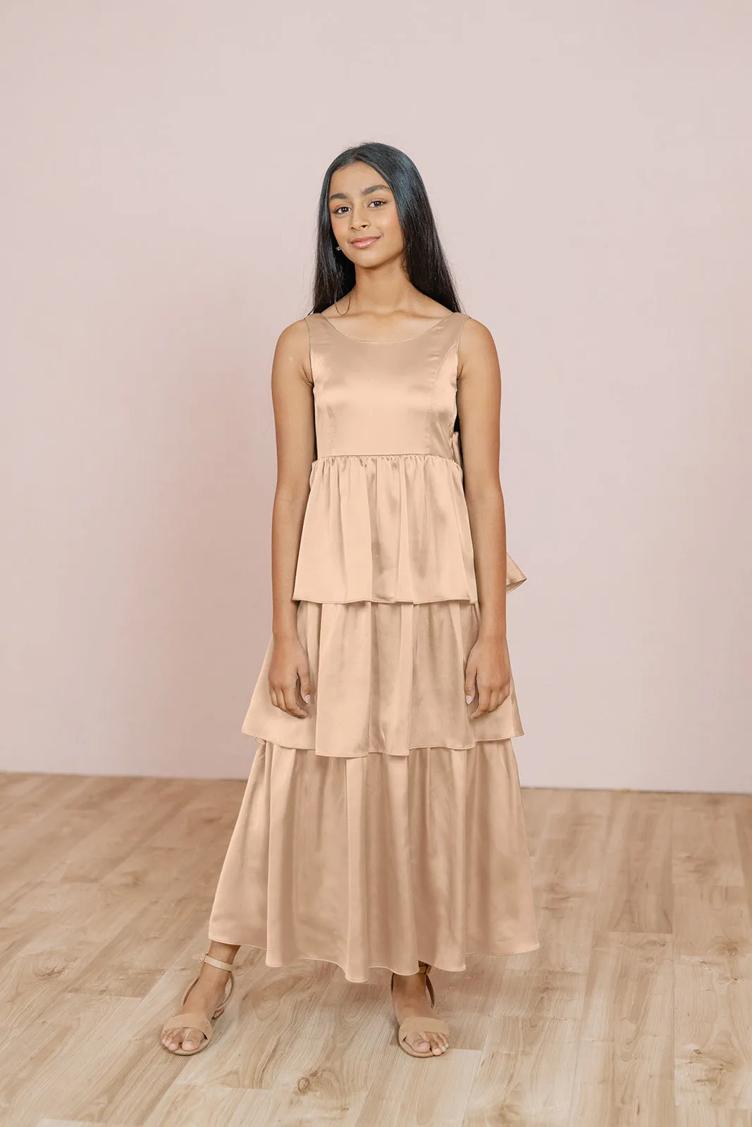 Juniors Georgia Satin Dress | Made To Order