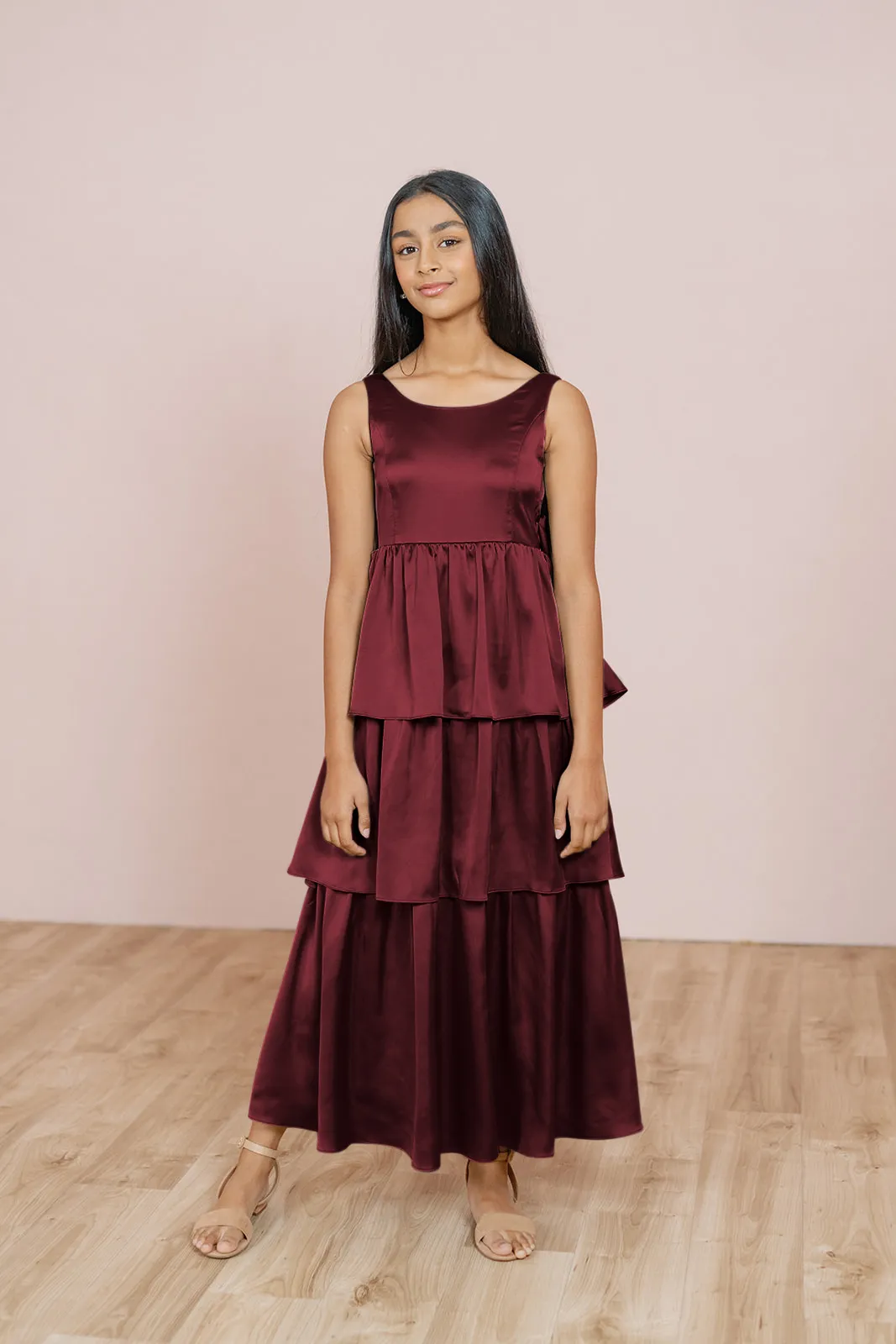 Juniors Georgia Satin Dress | Made To Order