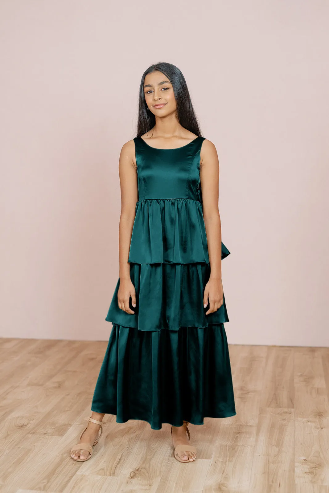 Juniors Georgia Satin Dress | Made To Order