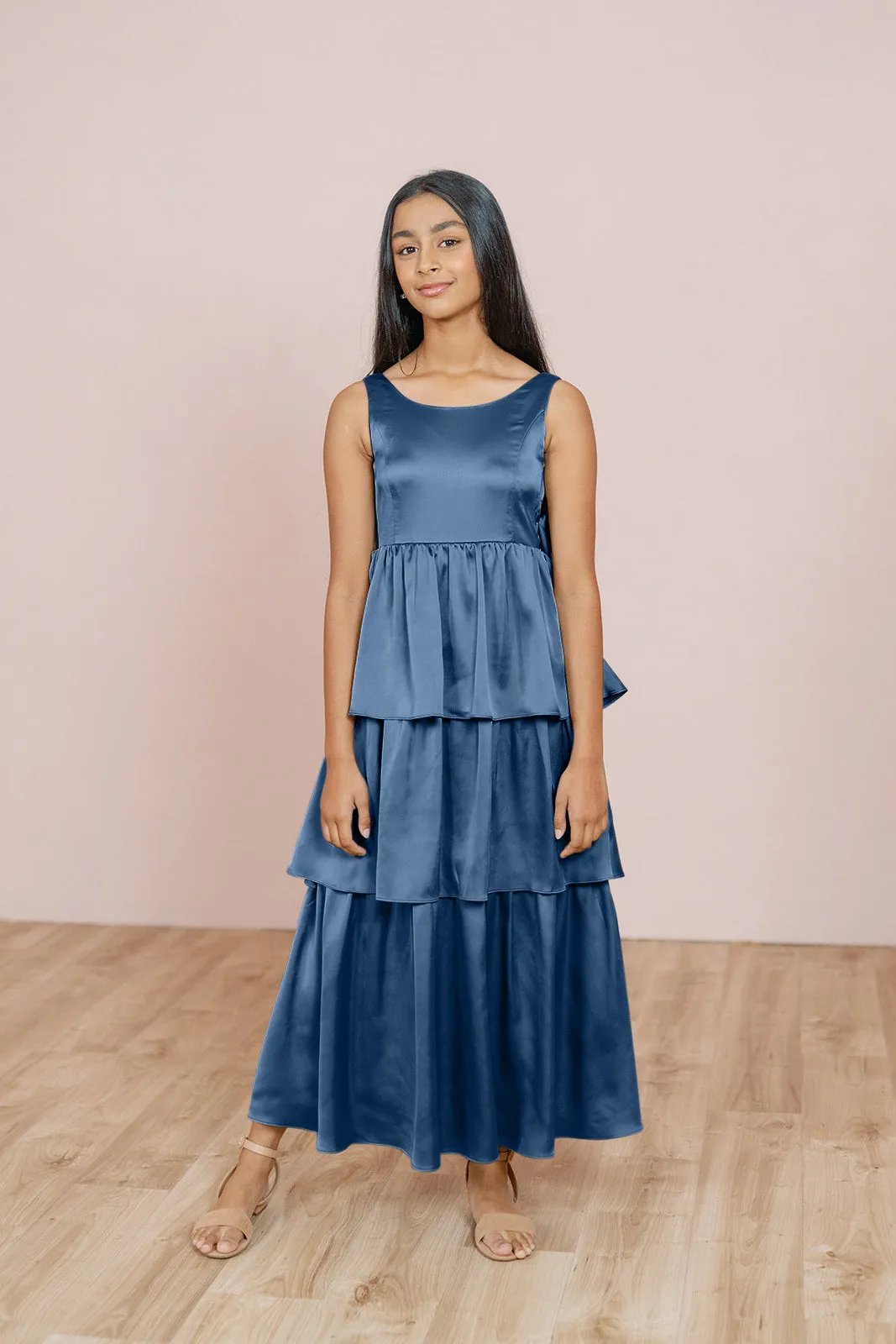 Juniors Georgia Satin Dress | Made To Order