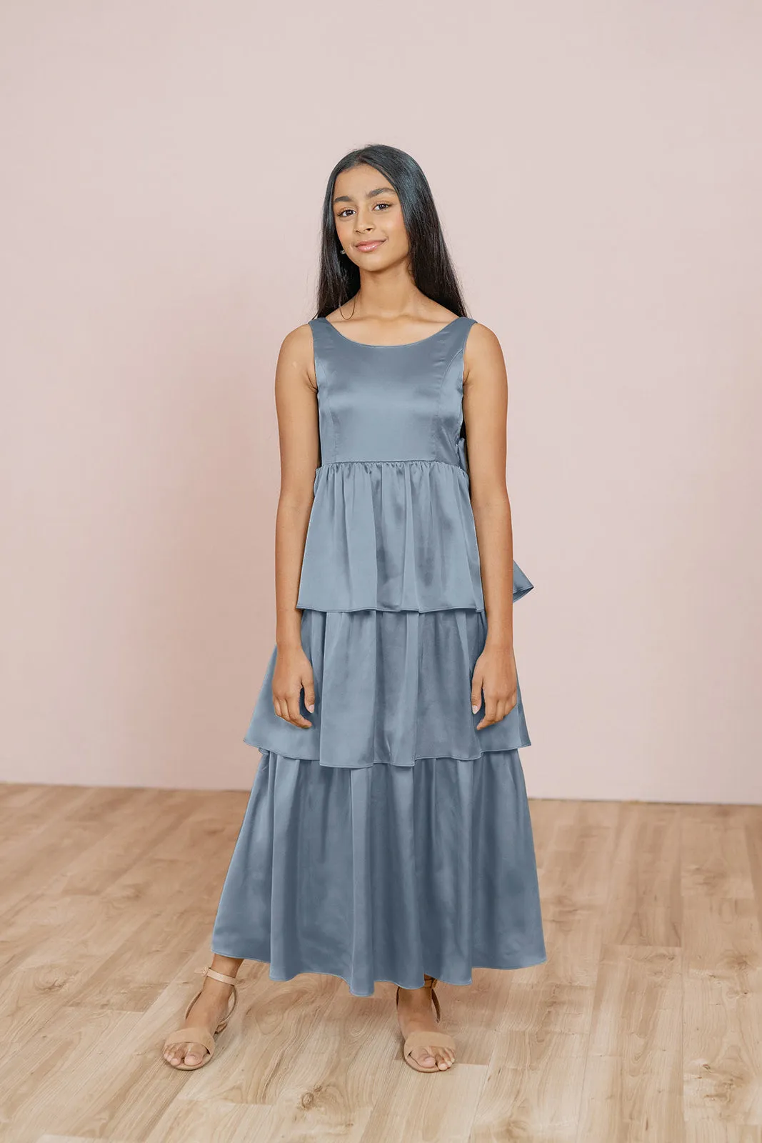 Juniors Georgia Satin Dress | Made To Order