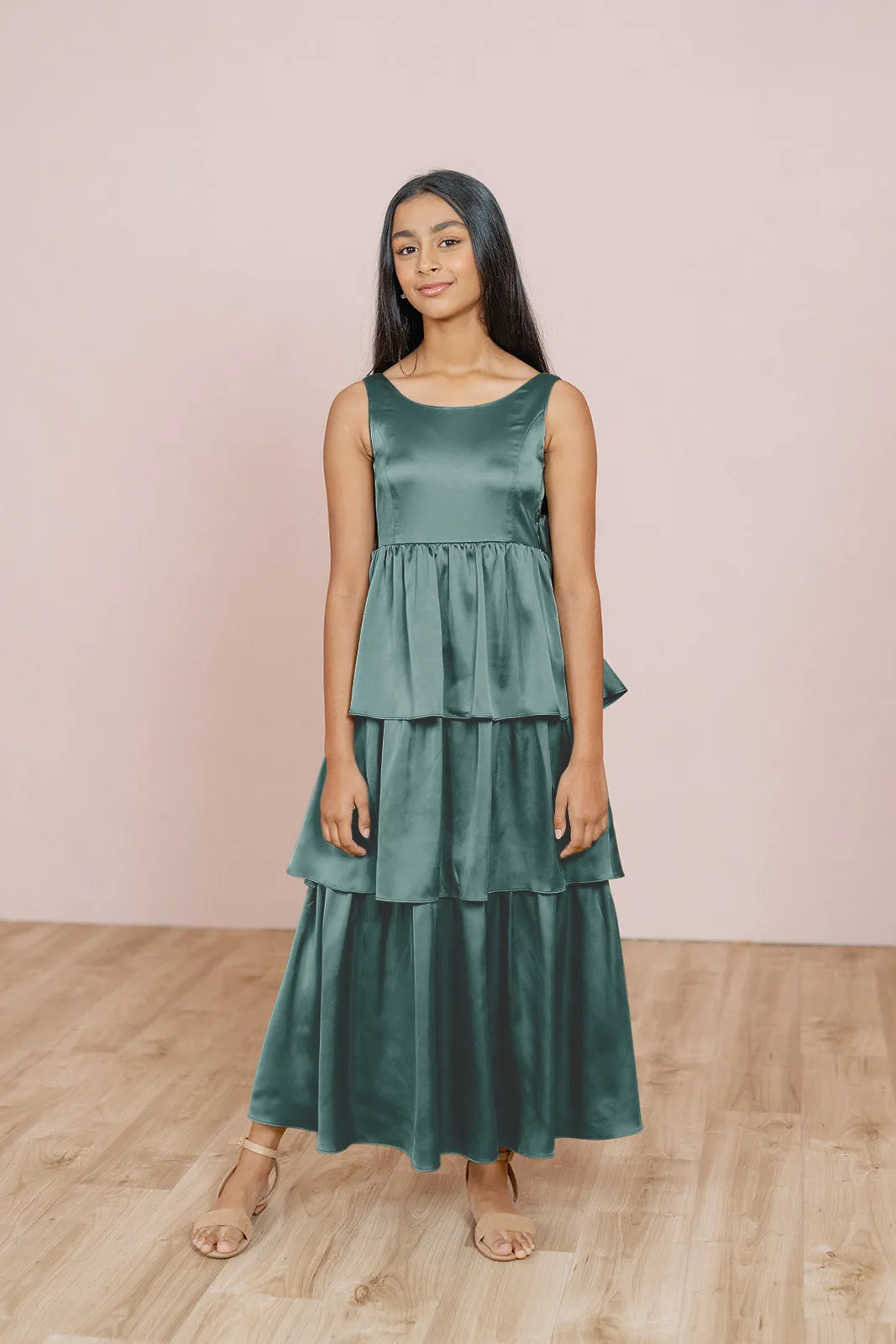 Juniors Georgia Satin Dress | Made To Order