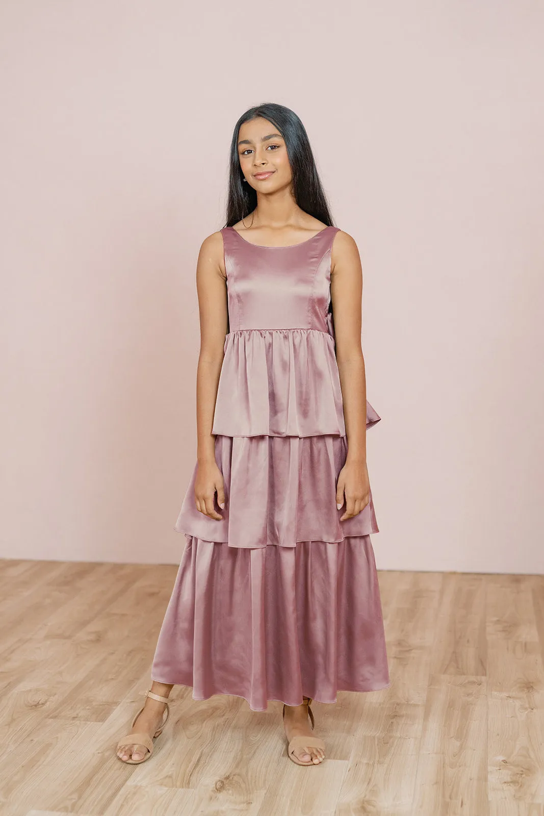 Juniors Georgia Satin Dress | Made To Order