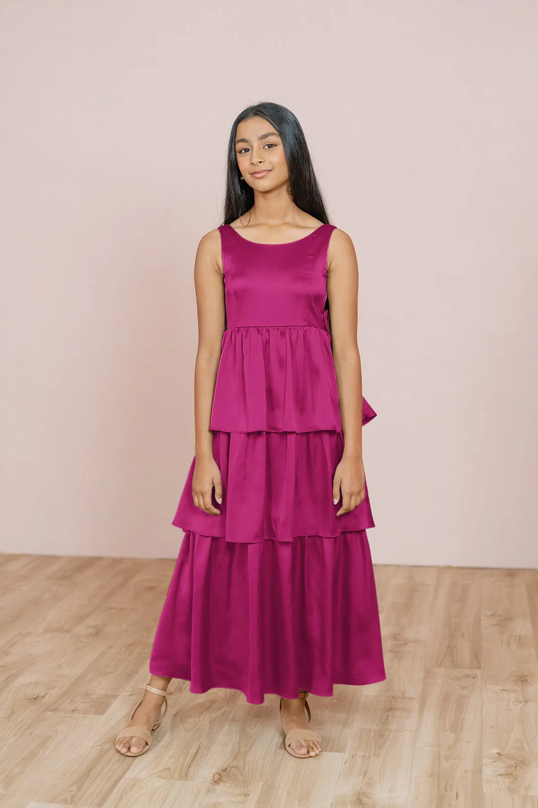 Juniors Georgia Satin Dress | Made To Order