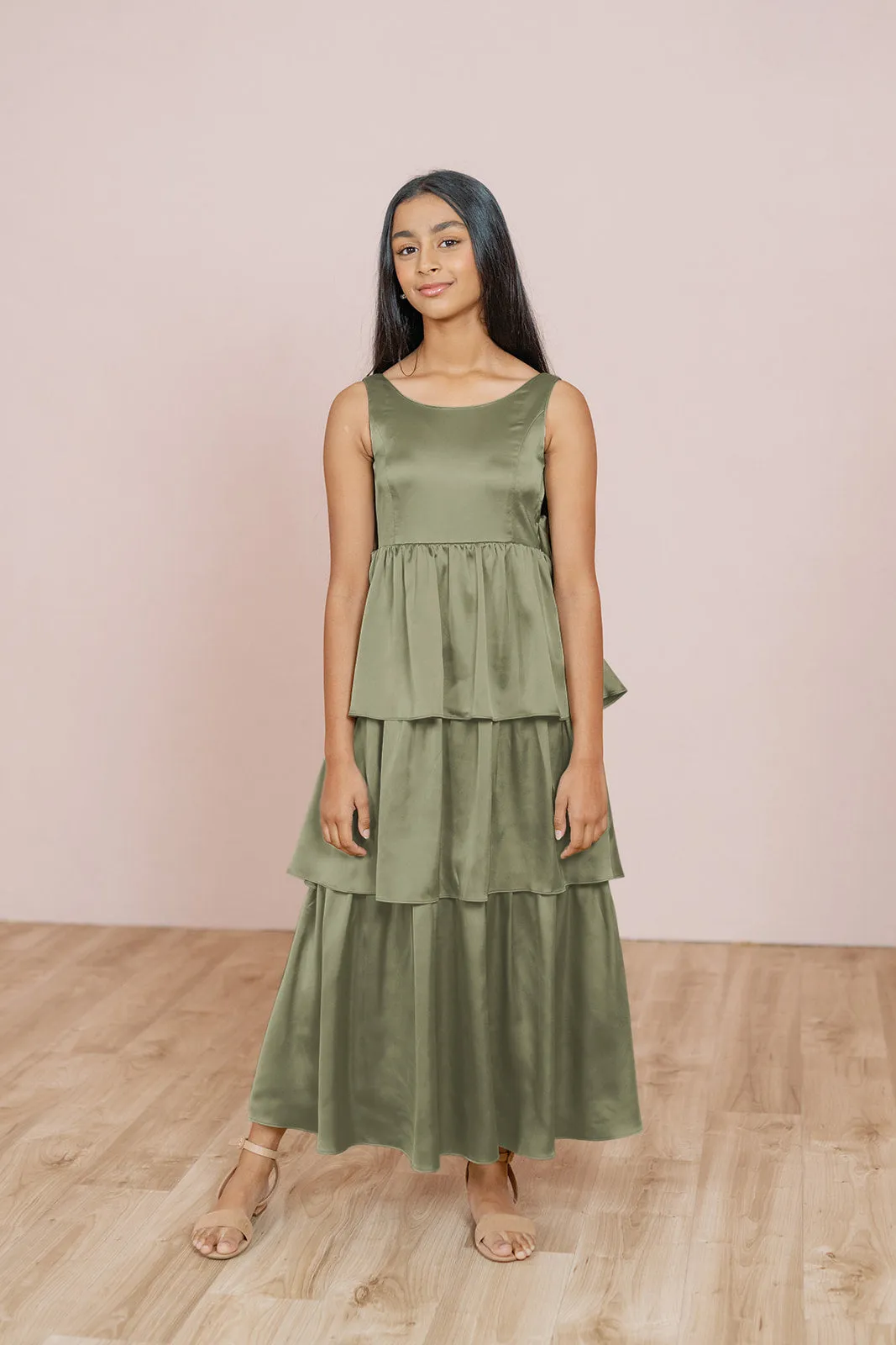 Juniors Georgia Satin Dress | Made To Order