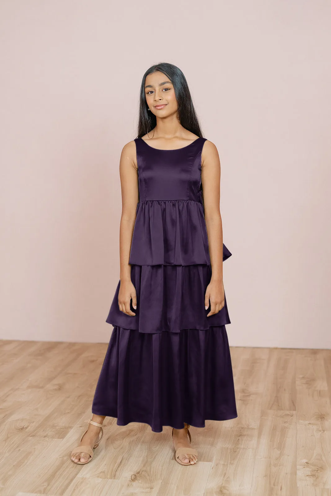 Juniors Georgia Satin Dress | Made To Order