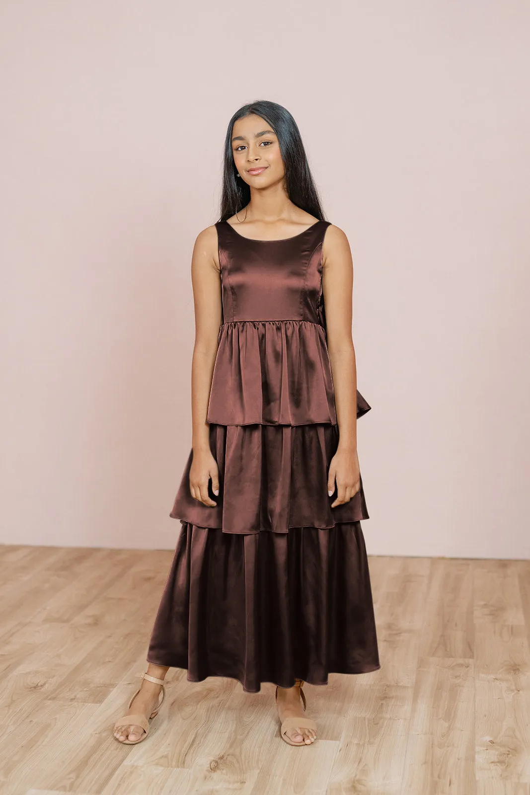 Juniors Georgia Satin Dress | Made To Order
