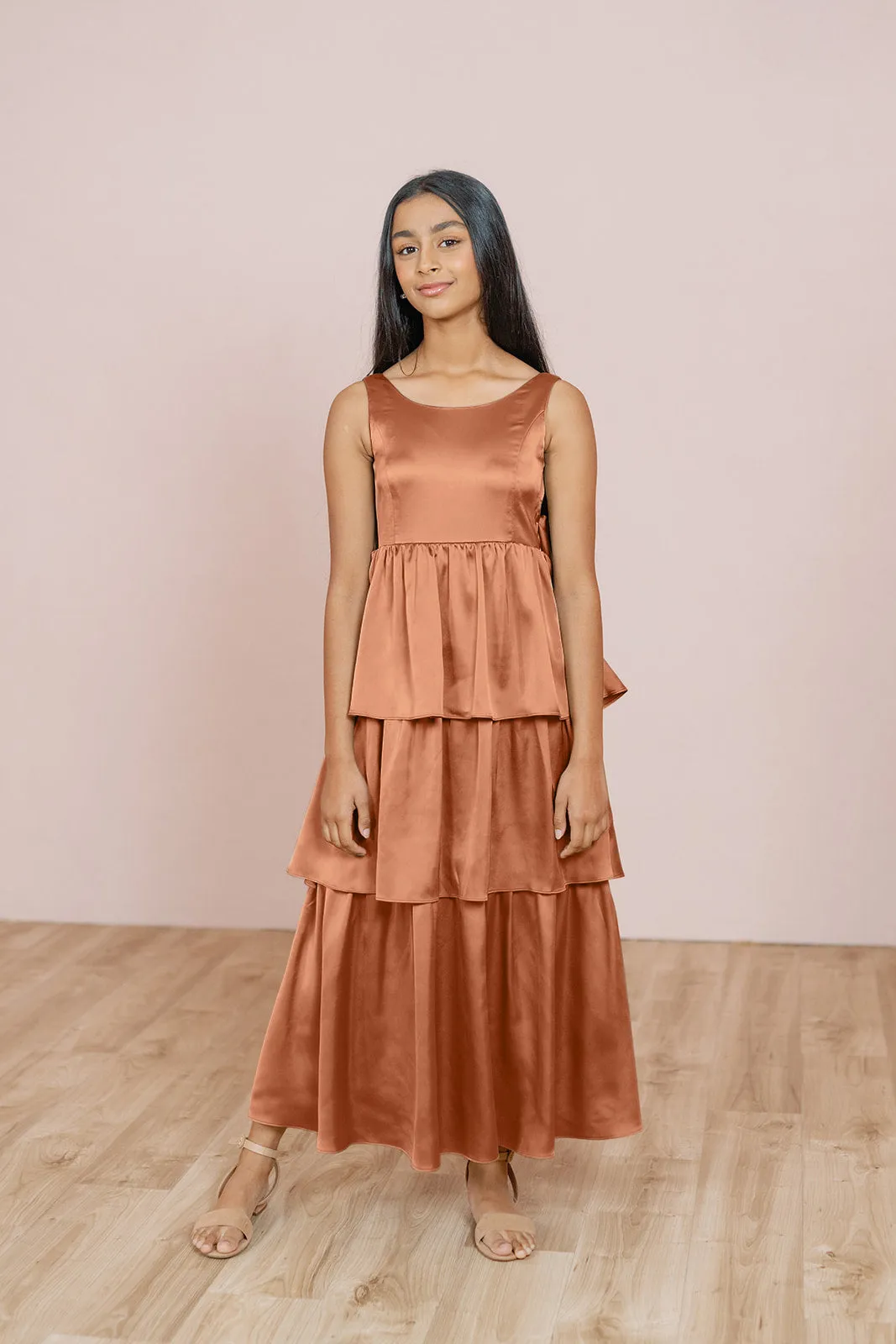 Juniors Georgia Satin Dress | Made To Order