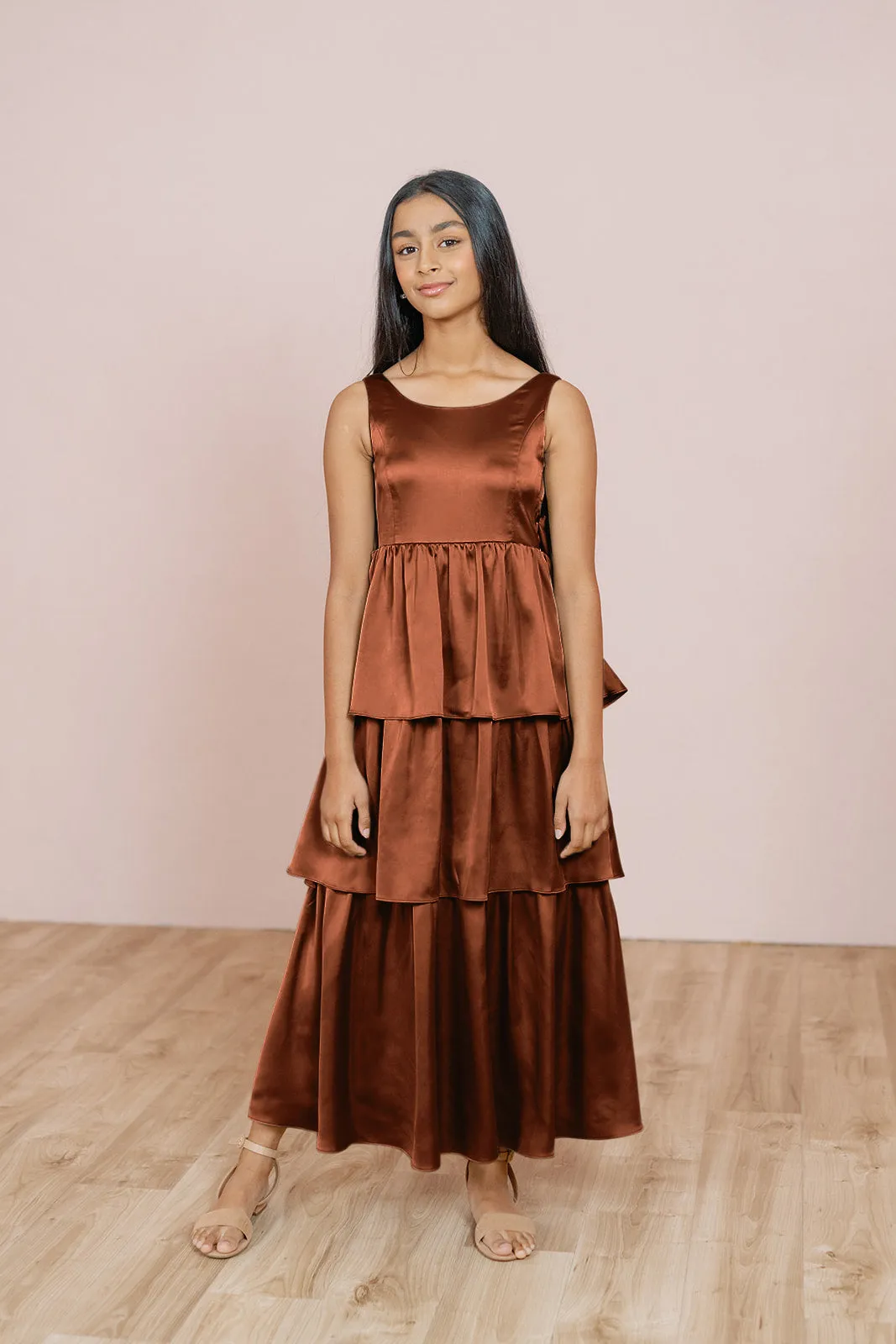 Juniors Georgia Satin Dress | Made To Order