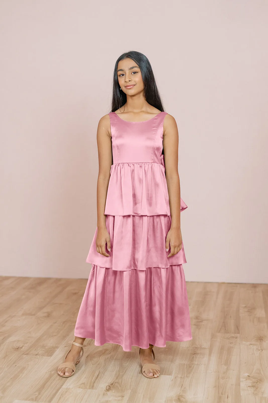 Juniors Georgia Satin Dress | Made To Order