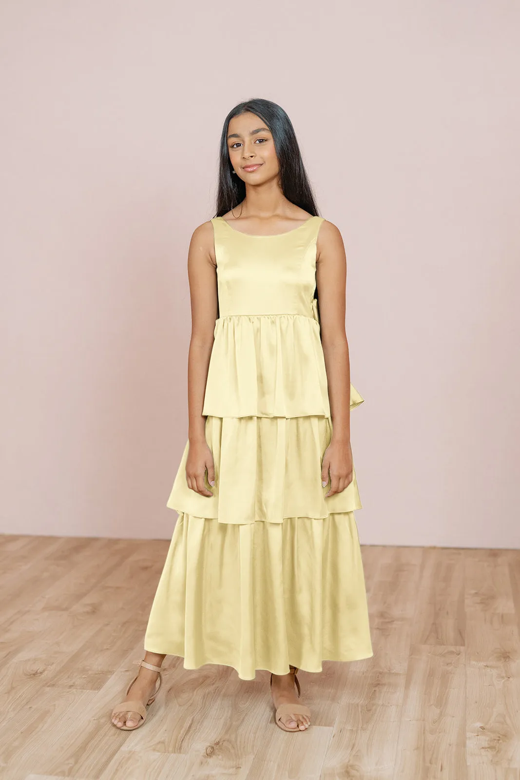 Juniors Georgia Satin Dress | Made To Order
