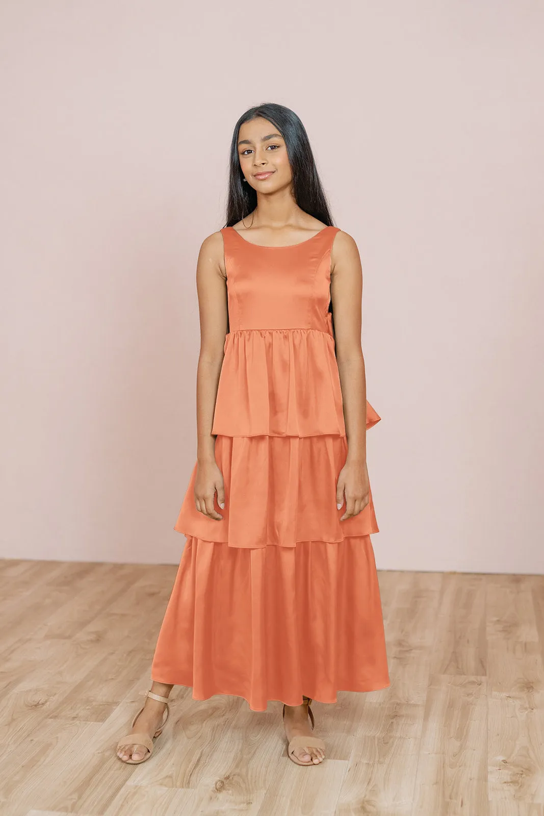 Juniors Georgia Satin Dress | Made To Order