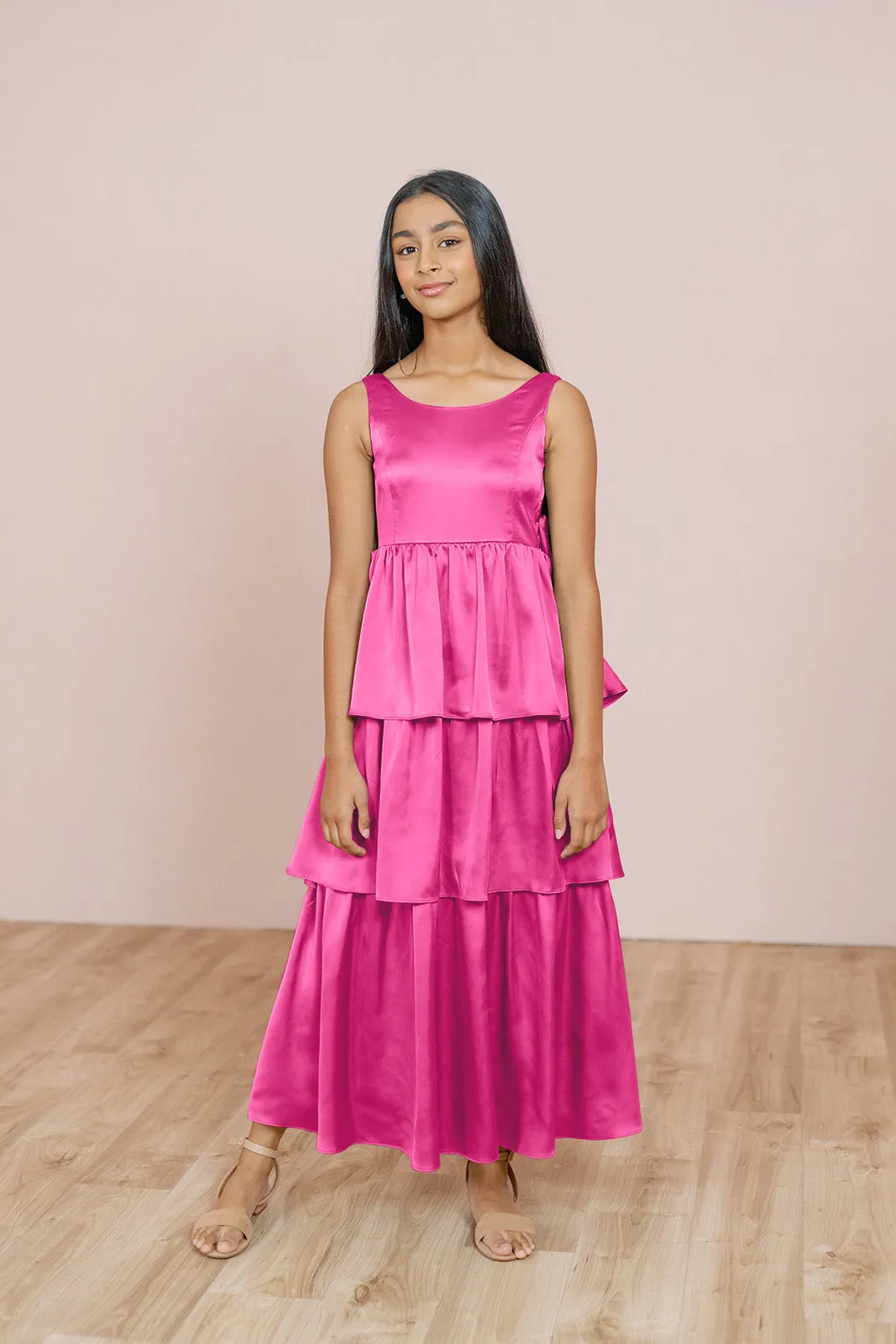 Juniors Georgia Satin Dress | Made To Order