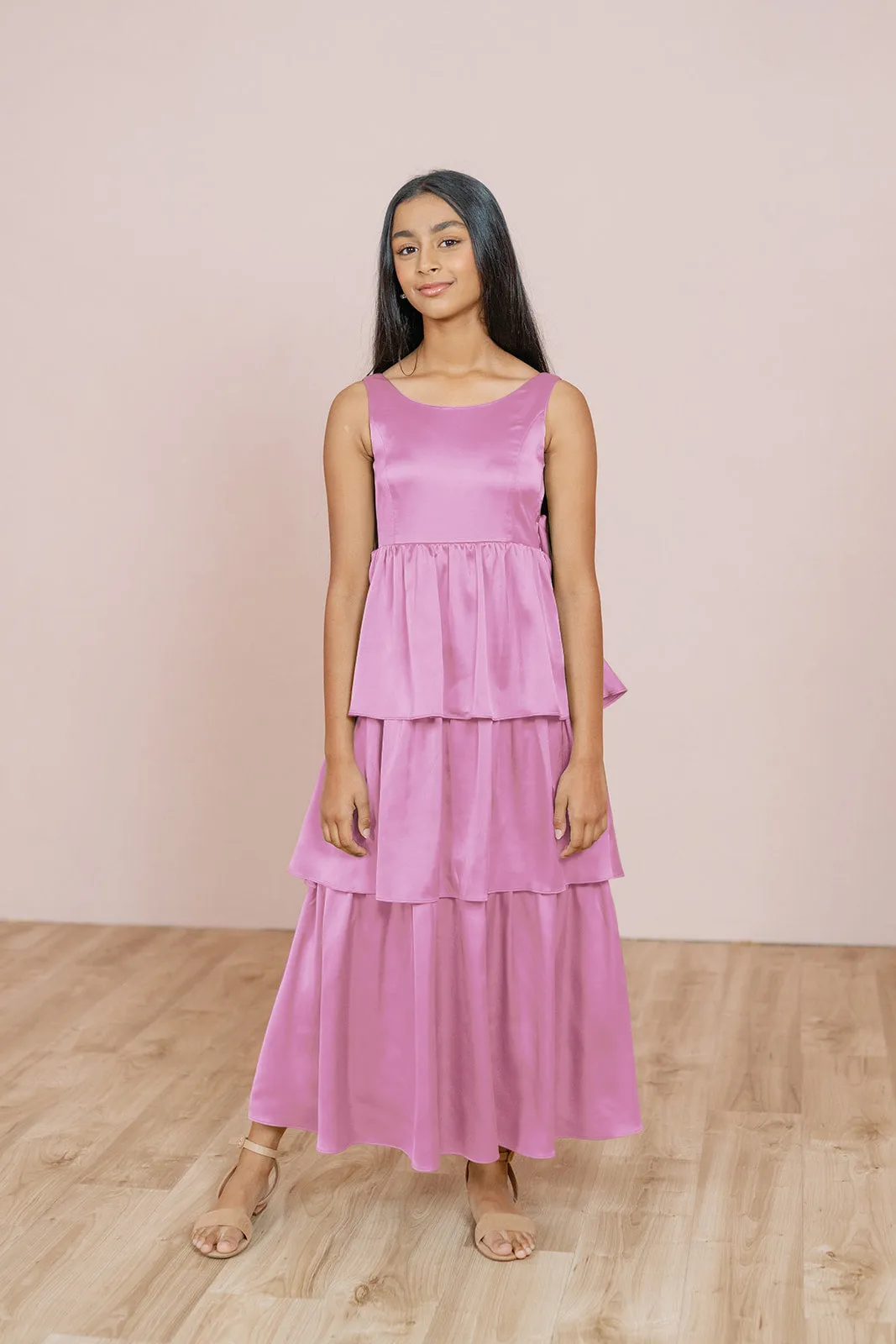 Juniors Georgia Satin Dress | Made To Order