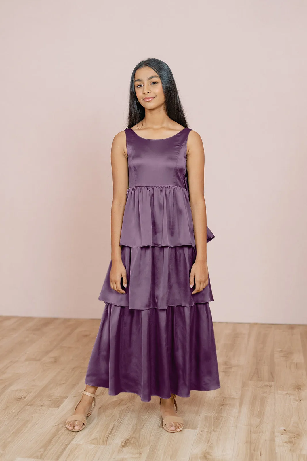 Juniors Georgia Satin Dress | Made To Order