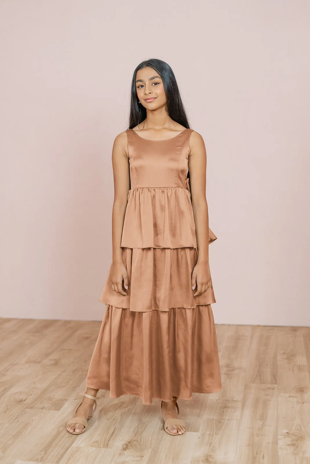 Juniors Georgia Satin Dress | Made To Order