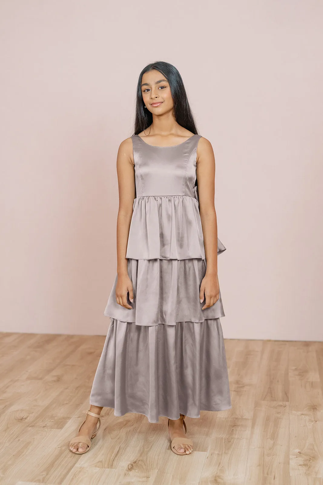 Juniors Georgia Satin Dress | Made To Order