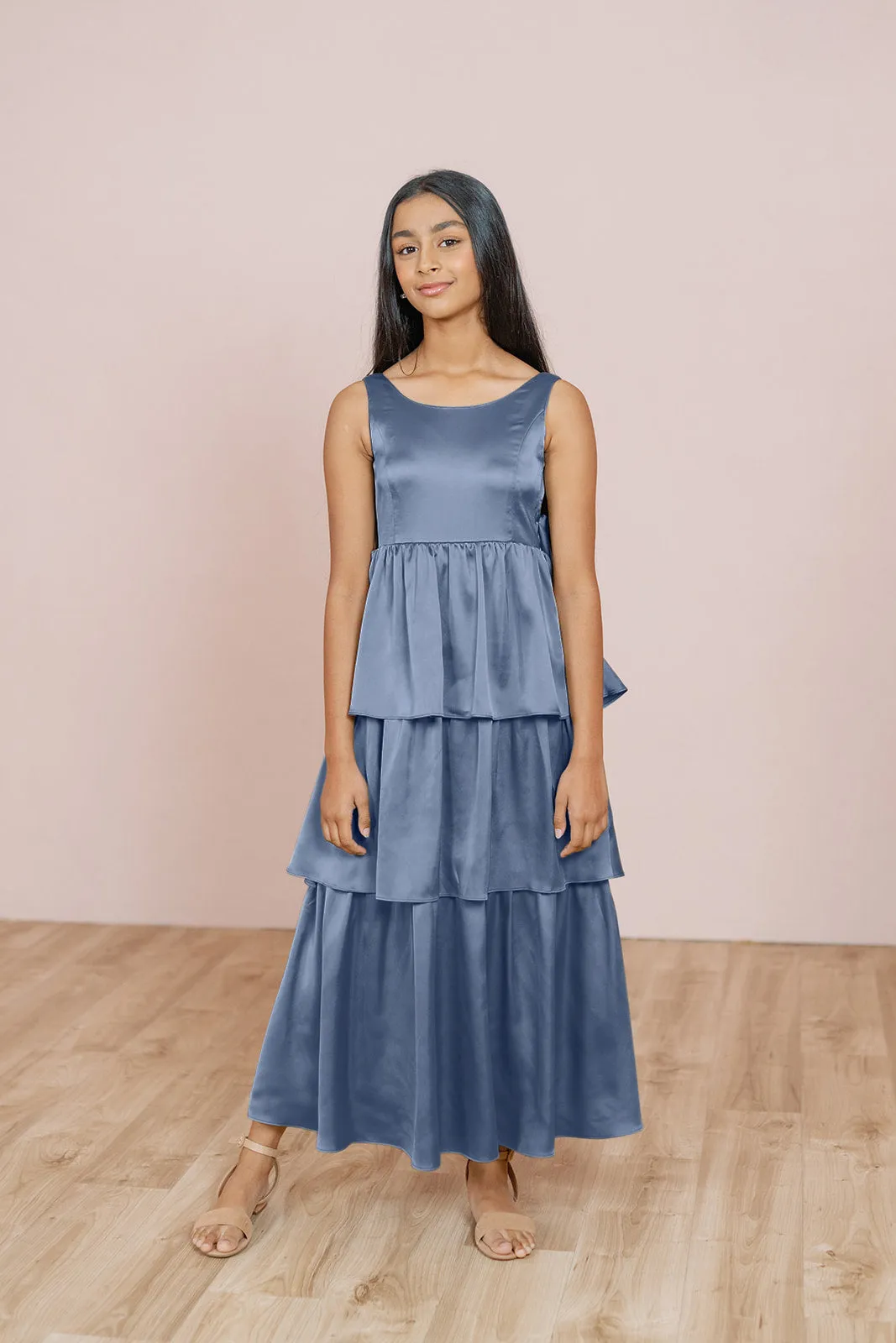 Juniors Georgia Satin Dress | Made To Order