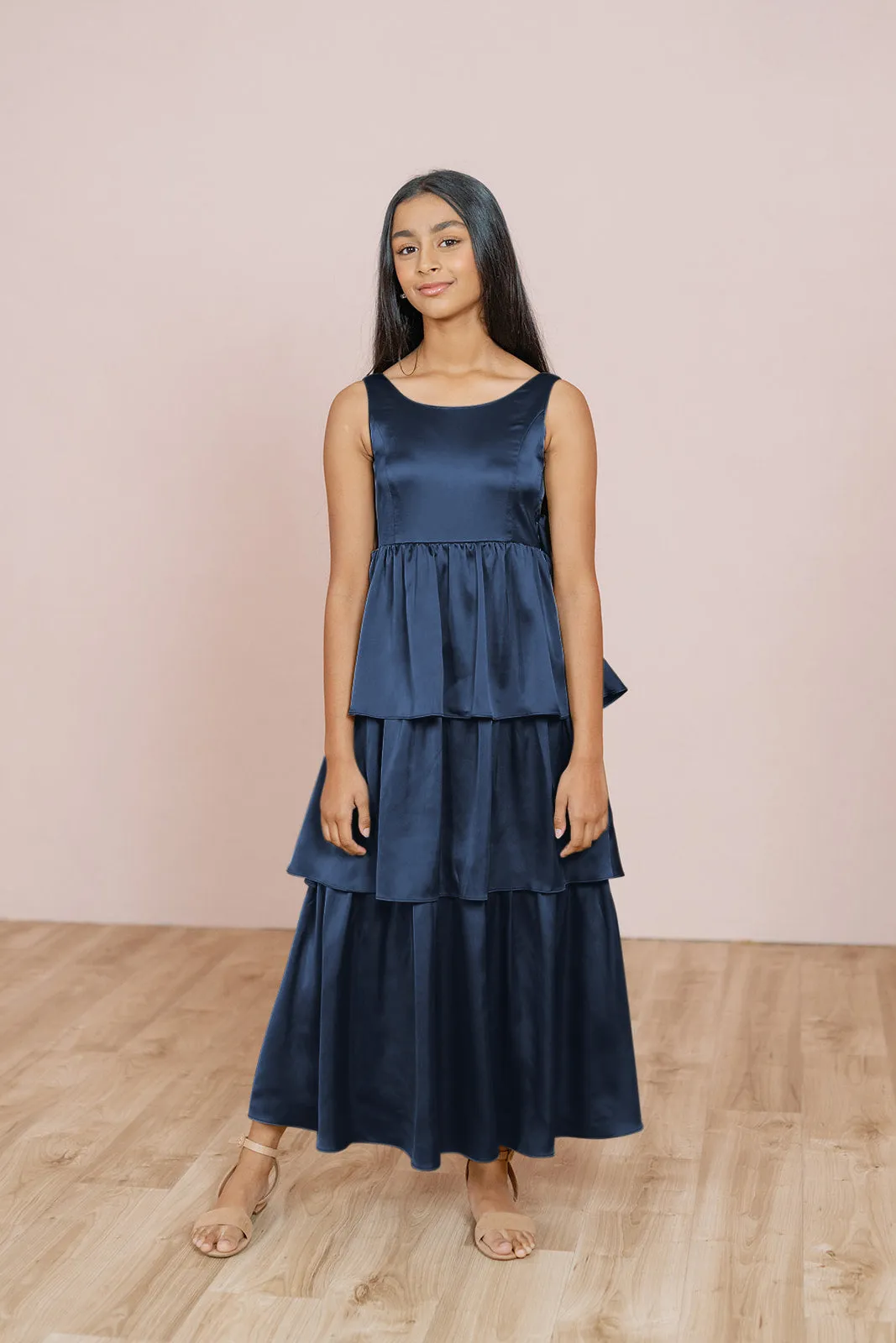 Juniors Georgia Satin Dress | Made To Order