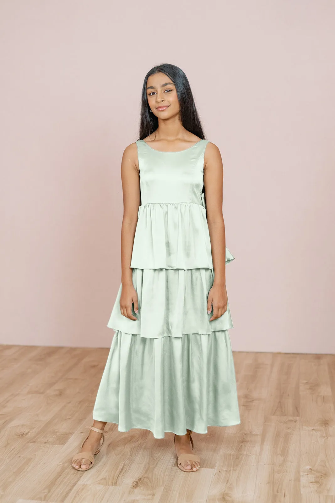 Juniors Georgia Satin Dress | Made To Order