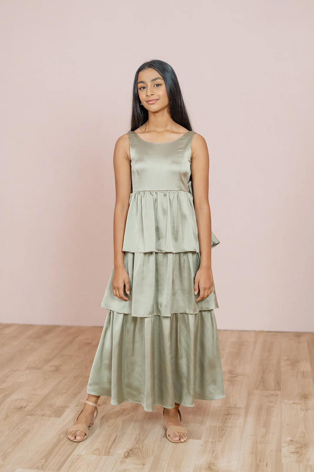Juniors Georgia Satin Dress | Made To Order