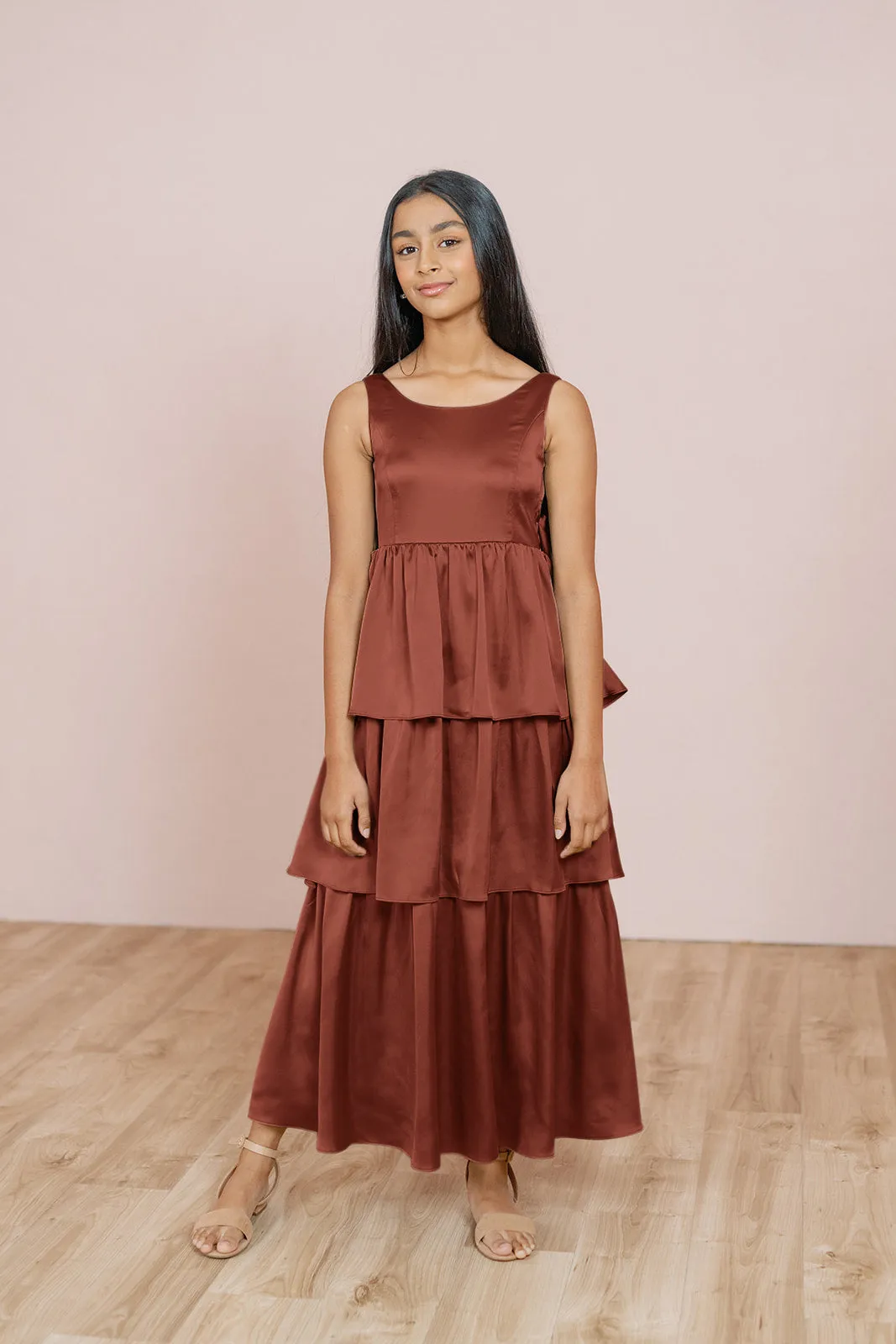 Juniors Georgia Satin Dress | Made To Order