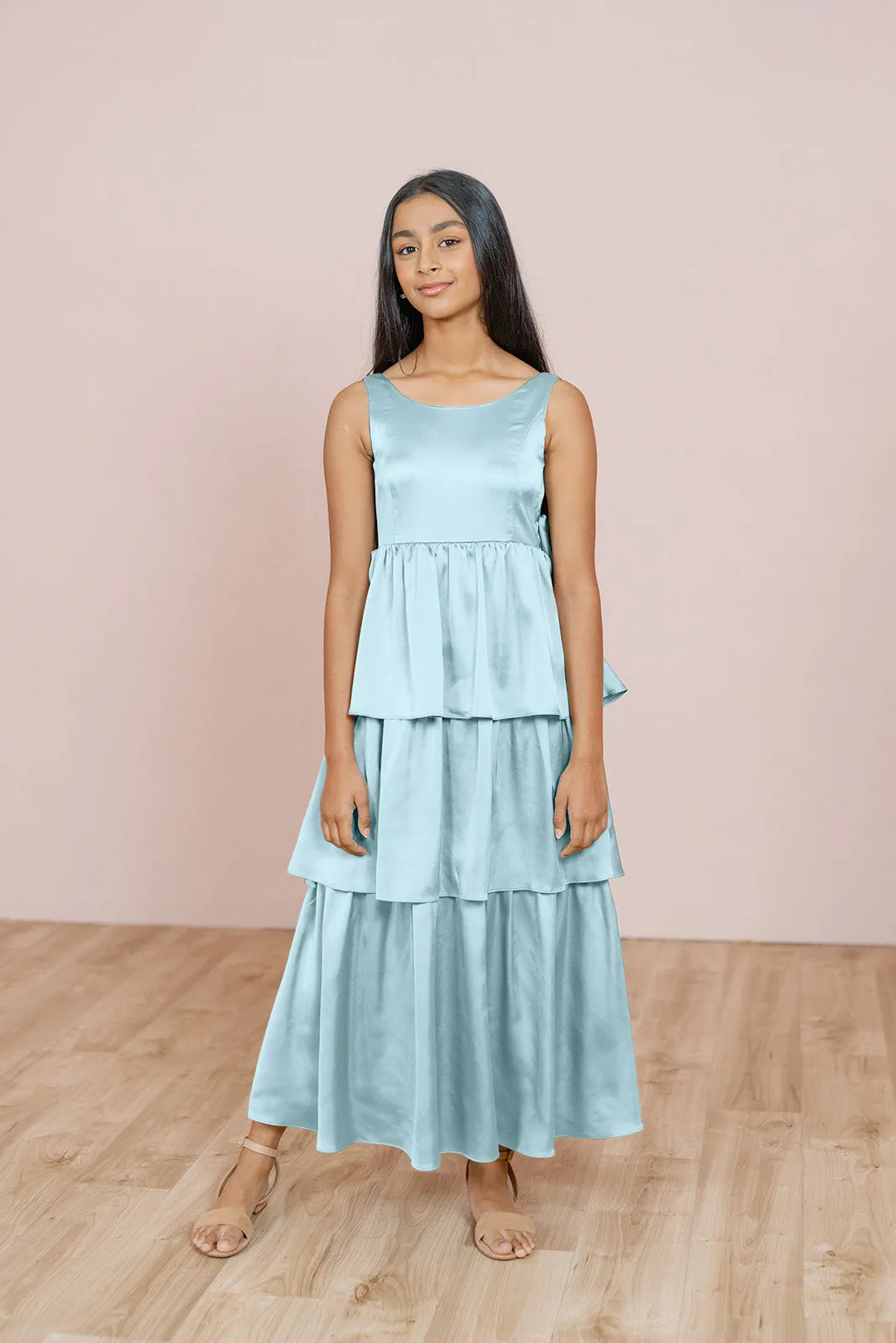 Juniors Georgia Satin Dress | Made To Order
