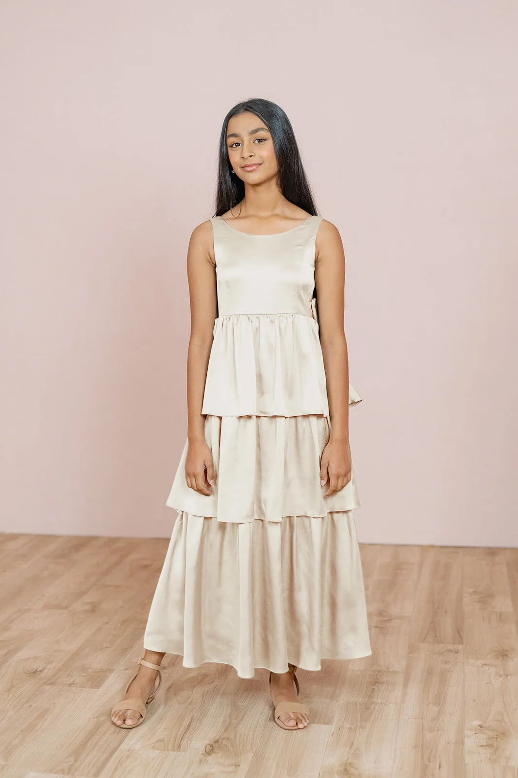 Juniors Georgia Satin Dress | Made To Order
