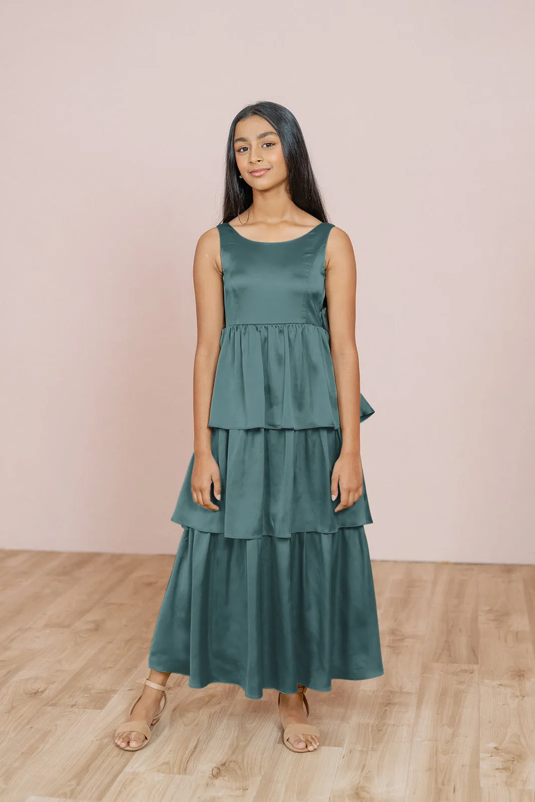 Juniors Georgia Satin Dress | Made To Order