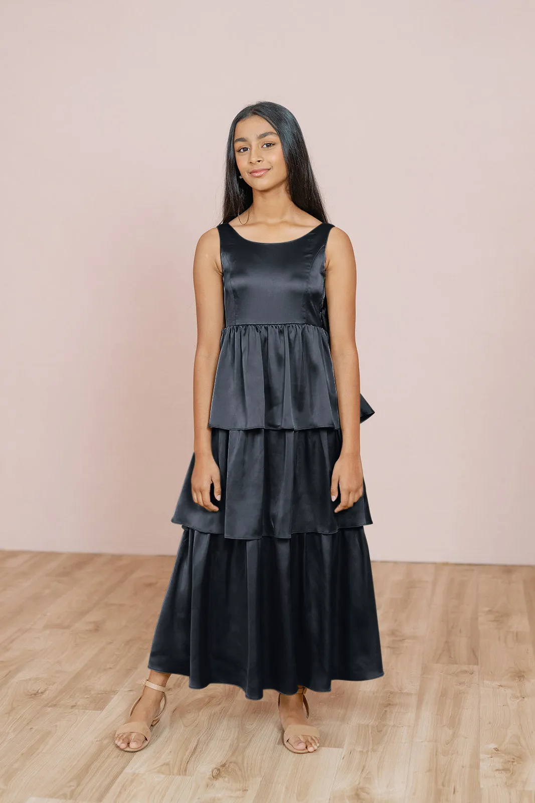Juniors Georgia Satin Dress | Made To Order
