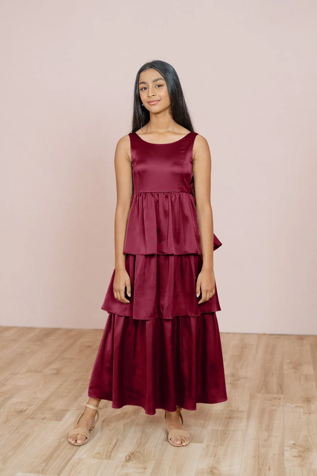 Juniors Georgia Satin Dress | Made To Order