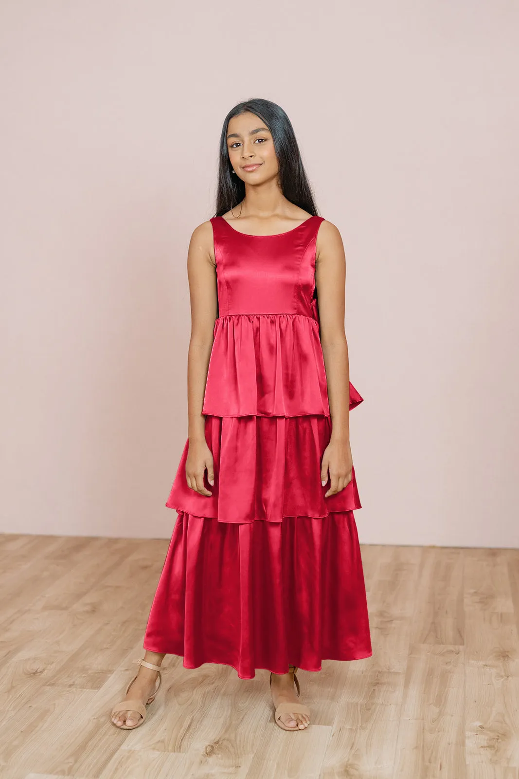 Juniors Georgia Satin Dress | Made To Order