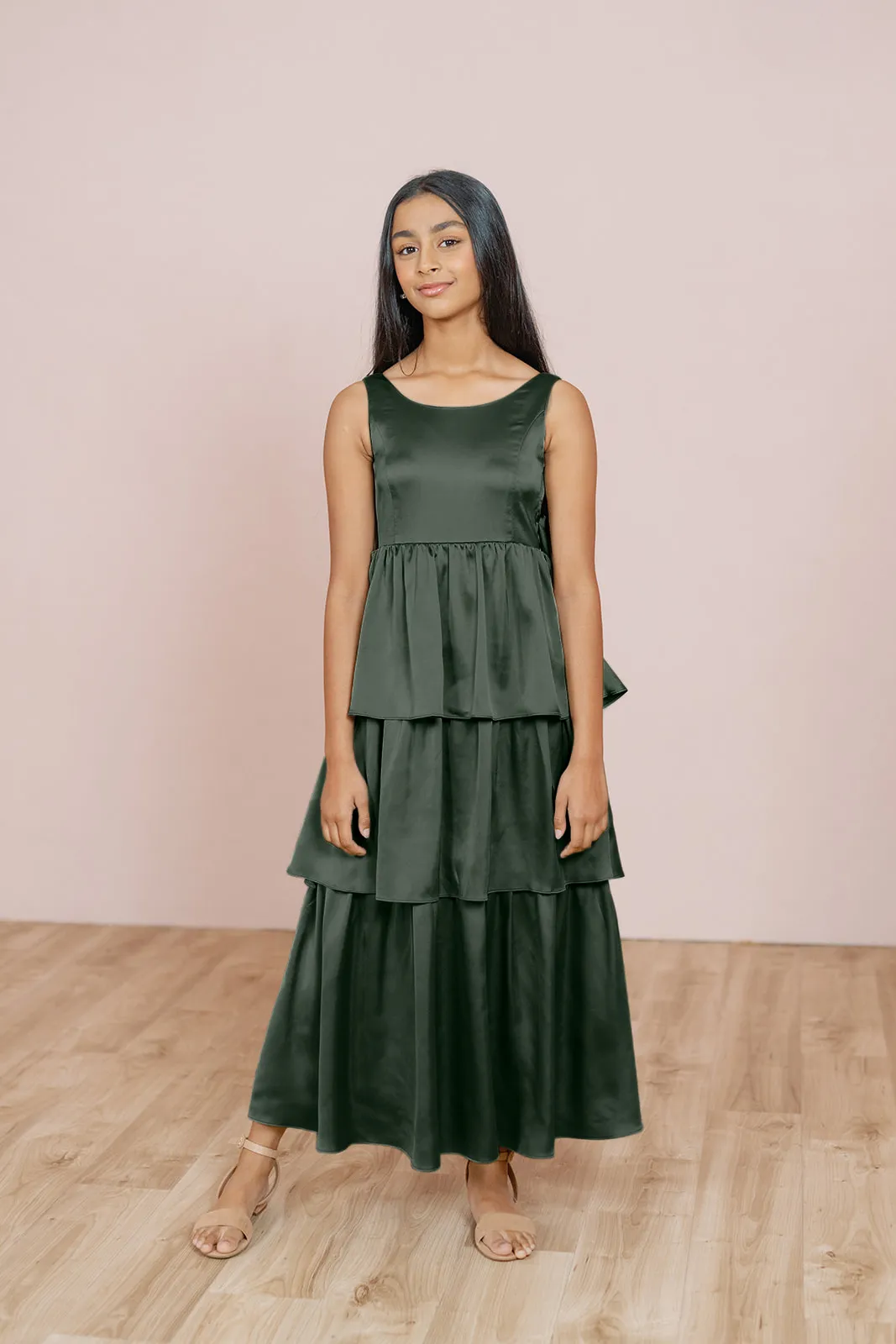 Juniors Georgia Satin Dress | Made To Order